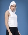 Shop Women's White Slim Fit Short Top-Design