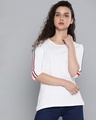 Shop Women's White Solid T-Shirt-Front