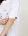 Shop Women's White Special Graphic Printed Oversized T-shirt