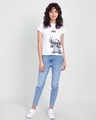 Shop Women's White Stay Weird Slim Fit T-shirt-Design