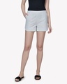 Shop Women's White Striped Shorts-Front