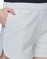 Shop Women's White Striped Shorts