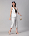 Shop Women's White Striped Shrug