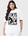 Shop Women's White Sugar Spice Everything Nice Graphic Printed Oversized Plus Size T-shirt-Front