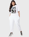 Shop Women's White Sugar Spice Everything Nice Graphic Printed Oversized Plus Size T-shirt-Design