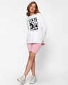 Shop Women's White Sugar Spice Everything Nice Graphic Printed Oversized T-shirt-Full