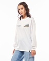 Shop Women's White Sunshine Graphic Printed Oversized T-shirt-Design