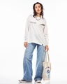 Shop Women's White Sunshine Graphic Printed Oversized T-shirt-Full