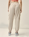 Shop Women's White Swan Oversized Cargo Joggers-Full