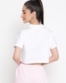 Shop Women's White Crop Polo T-shirt-Design