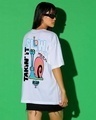 Shop Women's White Taking it Slow Graphic Printed Oversized T-shirt-Front