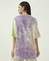Shop Women's Purple & White Tie & Dye Oversized T-shirt-Design