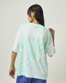 Shop Women's White & Green Tie & Dye Oversized T-shirt-Design