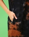 Shop Women's Black & Orange Tie & Dye Oversized Dress