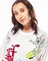Shop Women's White Tom & Jerry Graphic Printed Oversized T-shirt