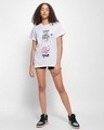 Shop Women's White Totally Koalified Graphic Printed Boyfriend T-shirt-Full