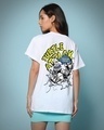 Shop Women's White Turtle Attack Graphic Printed Boyfriend T-shirt-Design