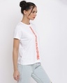 Shop Women's White Typography T-shirt-Full