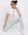 Shop Women's White Typography T-shirt