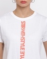 Shop Women's White Typography T-shirt