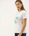 Shop Women's White Typography T-shirt-Design