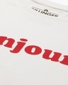 Shop Women's White Typography T-shirt-Full
