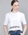 Shop Women's White Typography T-Shirt-Front