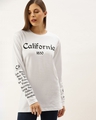 Shop Women's White Typography T-shirt-Front