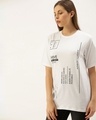 Shop Women's White Typography T-shirt-Front