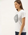 Shop Women's White Typography T-shirt-Design