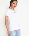 Shop Women's White Typography T-shirt-Design