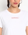 Shop Women's White Typography T-shirt