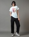 Shop Women's Blue & White Unique Minnie Graphic Printed Boyfriend T-shirt-Full