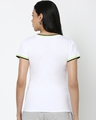 Shop Women's White Varsity Half Sleeve Round Neck T-Shirt-Design