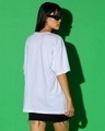 Shop Women's White Vibe Hai Graphic Printed Oversized T-shirt-Full