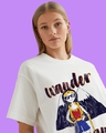 Shop Women's White Wander Women Typography T-shirt-Full
