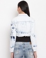 Shop Women's White Washed Crop Jacket-Full