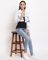 Shop Women's White Washed Crop Jacket