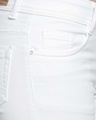 Shop Women's White Washed Slim Fit Mid Waist Jeans