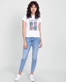Shop Women's White Weekend Plans Slim Fit T-shirt-Full