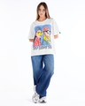 Shop Women's White Weird Fashion Graphic Printed Oversized T-shirt