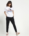 Shop Women's White Whale of a Different Ocean Typography Plus Size Boyfriend T-shirt