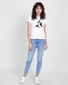 Shop Women's White Yoga Se Hoga Slim Fit T-shirt-Design