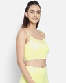 Shop Women's Yellow Active Comfort Fit Crop Top-Full