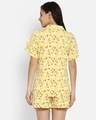 Shop Women's Yellow All Over Flamingo & Leaf Printed Cotton Shirt & Shorts Set-Design