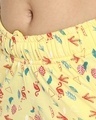 Shop Women's Yellow All Over Flamingo & Leaf Printed Cotton Shirt & Shorts Set