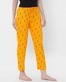 Shop Women's Yellow All Over Penguin Printed Lounge Pants-Full