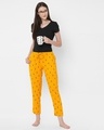 Shop Women's Yellow All Over Penguin Printed Lounge Pants