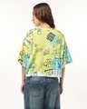 Shop Women's Yellow All Over Printed Oversized Short Top-Design