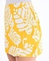 Shop Women's Yellow & White All Over Printed Skorts